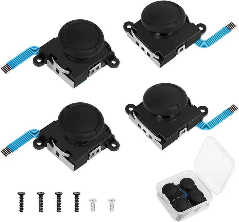 Linkstyle 4 Pack 3D Analoga Joysticks för Nintendo Switch/Switch OLED/Switch Lite