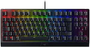 Razer BlackWidow V3 Tenkeyless (Green Switch) – mekaniskt speltangentbord utan numeriskt tangentbord (klickande mekaniska brytare, kompakt, fullt prog