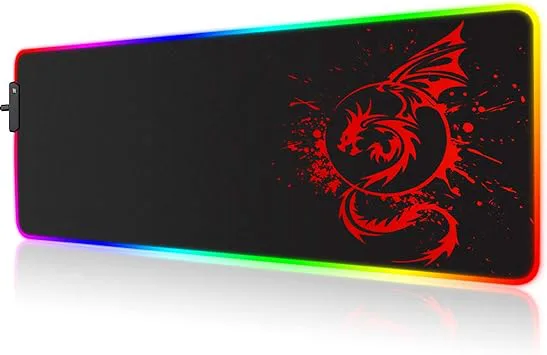 RGB spelmusmatta, stor utökad lysande LED-musmatta