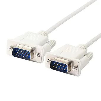 PNGKNYOCN DB9 till VGA-kabel DB9 9 stift hane till VGA video 15 stift hane seriekabel RS232 till VGA adapterkabel, för dator, skrivare, skanner (4 fot