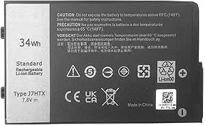 7XINbox 7,6 V 34 Wh 7XNTR FH8RW J7HTX 0FH8RW 0ORPTJ 27JT0 bärbar dator batteri ersättning för Dell Latitude 12 7202 12 7212 robust surfplatta