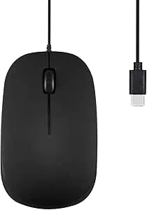 Perixx PERIMICE-201C USB-C kabelansluten optisk mus med 3 knappar