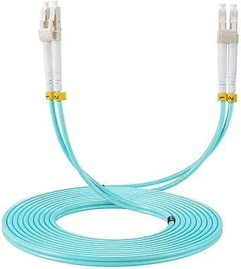 Elfcam Glasfiberkabel LC/UPC till LC/UPC, OM3 multimode duplex, 50/125 um, LSZH, 0,5 m