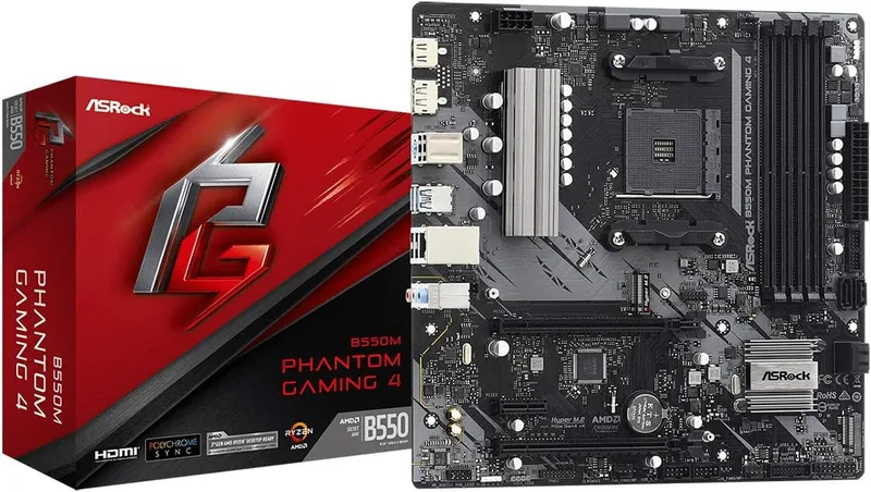 ASRock B550M Phantom Gaming 4 Socket AM4 Micro ATX