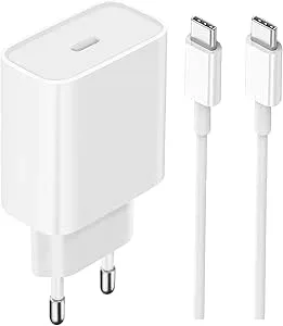 Snabbladdare och kabel kompatibel med Samsung Galaxy A15/A14