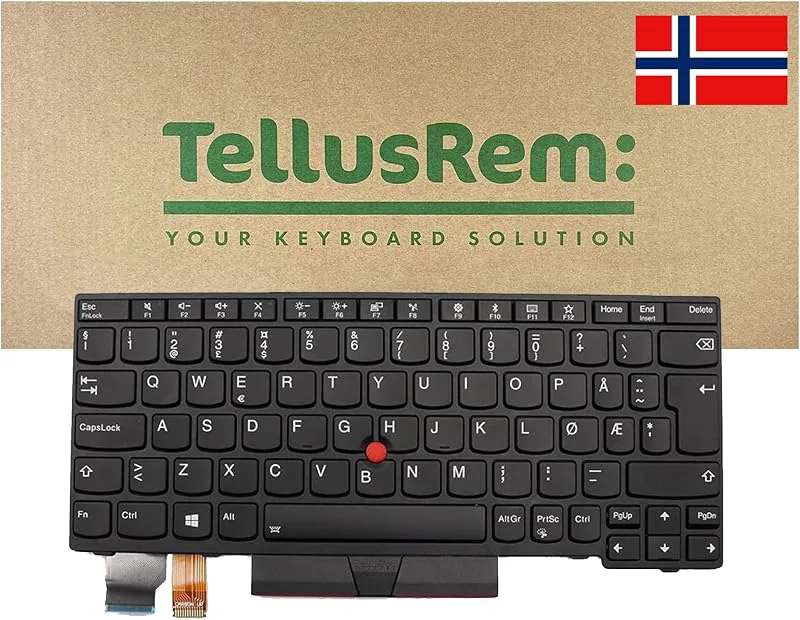 norskt bakgrundsbelyst tangentbord för Lenovo Thinkpad X280 X390 X395