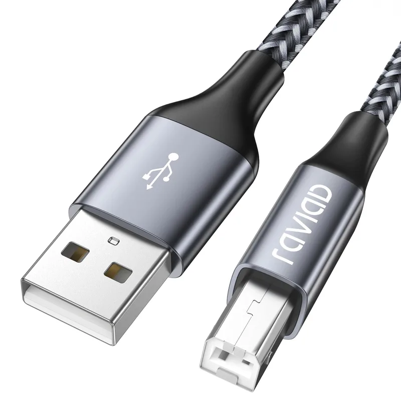 RAVIAD Skrivarkabel, Skannerkabel 2m USB 2.0 Typ B