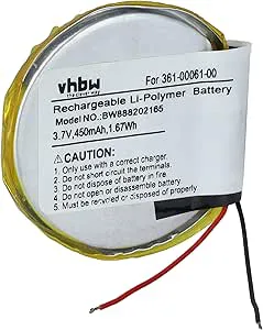 vhbw Batteri kompatibel med Garmin Tactix Charlie, Tactix Delta, Tactix Delta Solar Smartwatch träningsarmband (300 mAh, 3,7 V, Li-Ion)