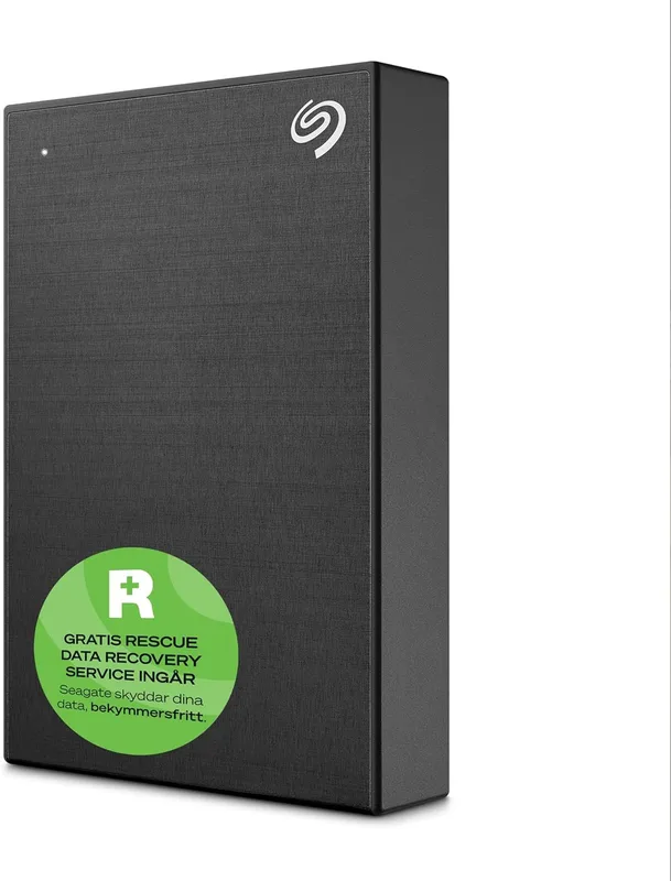 Seagate One Touch, 4 TB, bärbar extern hårddisk, lösenordsaktiverad hårdvarukryptering, PC, bärbar dator och Mac, USB 3.0, Svart, inkl. 2 års Rescue Services (STKZ4000400)