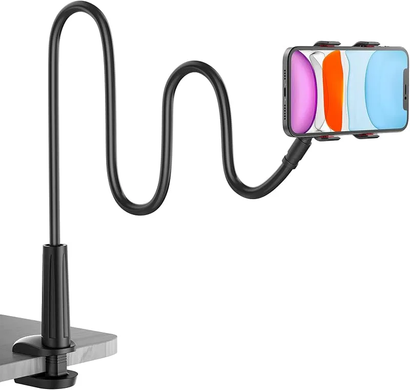 Gooseneck telefonhållare för säng