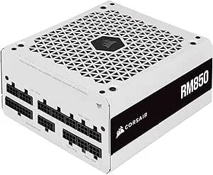 RM Series 2021, 850 watt, 80 PLUS GOLD-Certifierat, Helt Modulärt Nätaggregat, Vit (Extremt Låg Ljudnivå, 10 Års Garanti, Modern Standby-kompatibel)