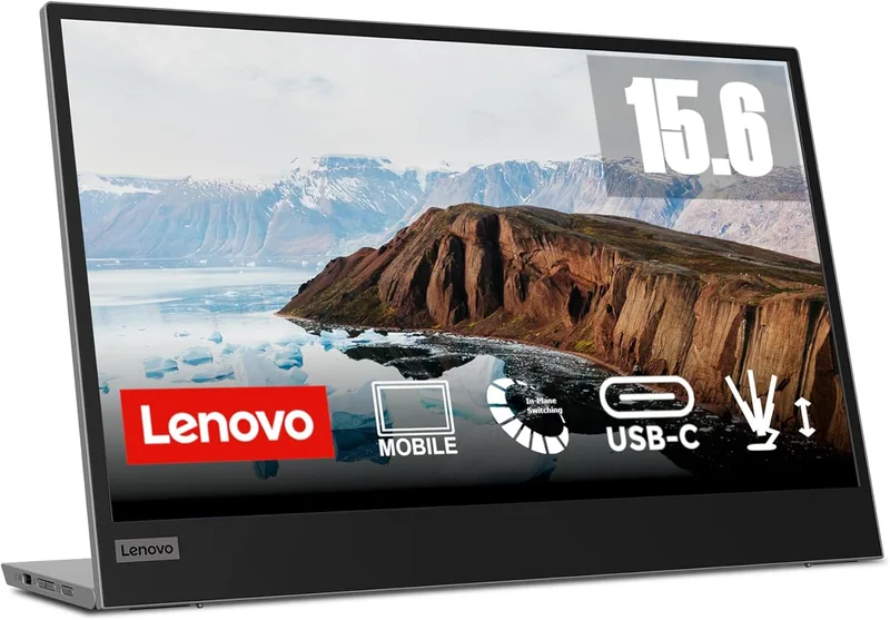 Lenovo L15 | 15,6 tum Full HD-skärm | 1920 x 1080 | 60 Hz | 250 nits | 6 ms svarstid | DisplayPort | svart
