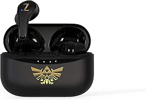 OTL Technologies Zelda Bluetooth V5.0 trådlösa hörlurar för barn med laddningsfodral. Svart