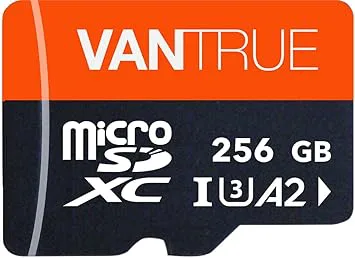 Vantrue 256 GB UHS-I U3 4K microSDXC-minneskort med adapter