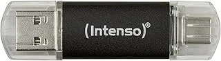 Intenso Twist Line 64 GB, Dual USB-minne 3,2 Gen 1 x 1, USB-C och USB-A, 70 MB/s, antracit