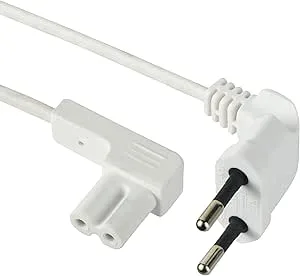 Electraline 95510 Strömkabel 1M C7 Radio, PC, TV, platta skärmar, Lämplig för Sonos-enheter som europeisk typ C-kontakt