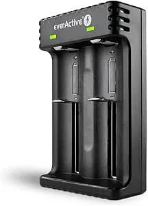 everActive laddare för 2 stycken litiumjonbatterier som 18650
