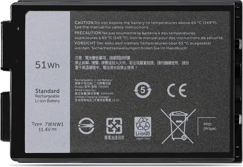 ANTIEE 51Wh 7WNW1 Laptop Battery Replacement for Dell Latitude 5420 5424 Rugged, Latitude 7424 Rugged Extreme Series