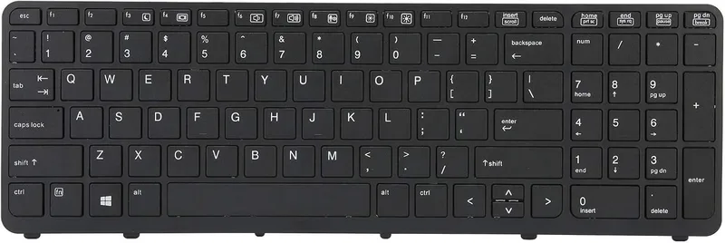 Tangentbord för HP Silent Keyboard Bärbart Tangentbord Ultratyst ABS för HP ZBOOK 15 G1 G2 17 G1 G2 US Tangentbord för Bärbar Dator