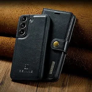 ZORSOME DG.MING för Samsung Galaxy S22 plånboksfodral i äkta läder