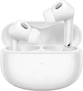 Xiaomi Buds 3T Pro Bluetooth In-Ear-hörlurar (aktiv bil brusreducering, transparensläge, premium surroundljud, upp till 24 timmars batteritid med trådlöst laddningsfodral, IP55) vit