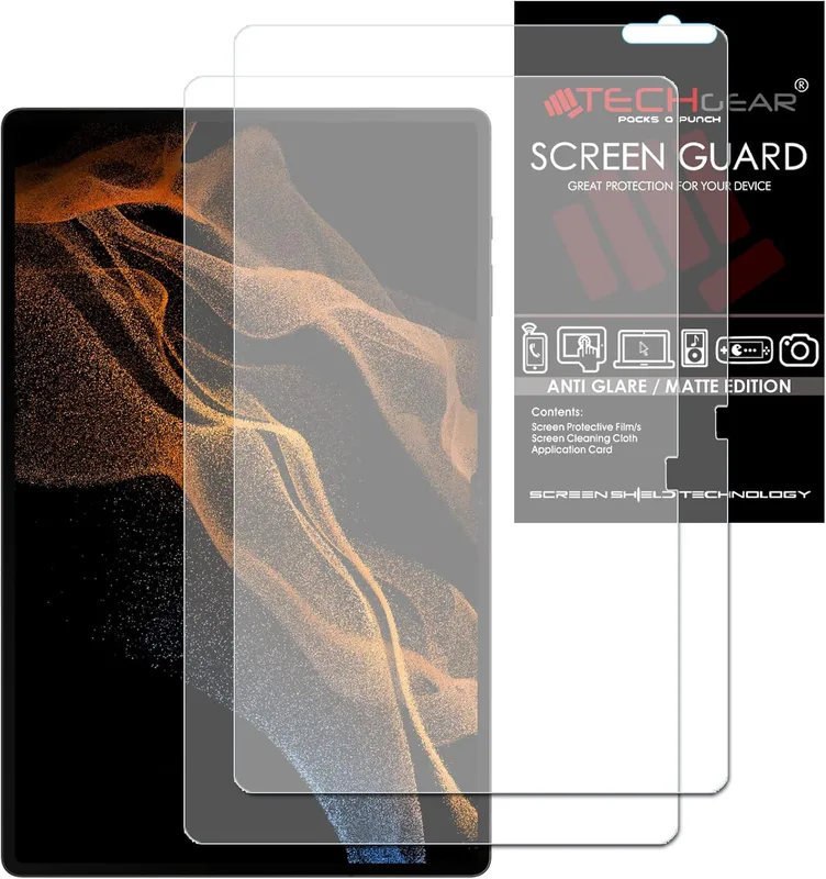 TECHGEAR 2-pack anti-bländning matt skärmskydd för Samsung Galaxy Tab S11 Ultra / S10 Ultra / S9 Ultra / S8 Ultra 14,6 tum (SM-X930/X936/X920/X926/X910/X916/X900/X906) Eye Comfort skärmskydd