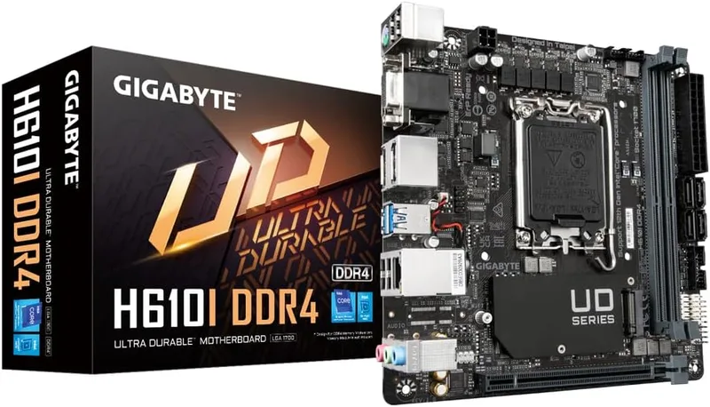 GIGABYTE H610I DDR4 bundkort Intel H610 Express LGA 1700 mini ITX