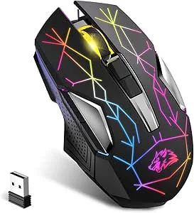 KUIYN Ultralätt 2,4 G trådlös spelmus, lätt