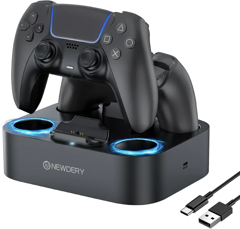 NEWDERY PS5 Edge Controller Laddningsstation