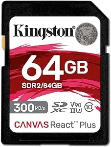 Kingston Canvas React Plus 64 GB SDXC minneskort