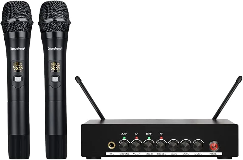 Depusheng DR20 professionell trådlös mikrofon
