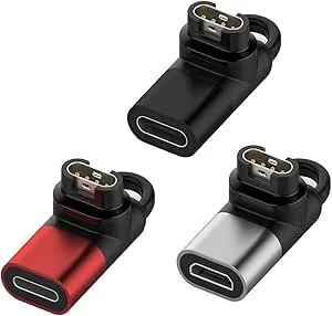 Adapter för iPhone Lightning/Micro/för USB 3.0 TYP C till kontakt för Garmin Fenix 7X 6 x 5 instinct2 venu sq 2s vivoactive 4s Forerunner 245 645 935 945 laddningssats ersättning laddare (3 typer inställt)