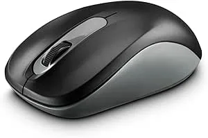 Hama trådlös mus för vänster- och högerhänta användare (3 knappar, 2,4 Ghz, med USB-nanomottagare, 1600 dpi, optisk mus, för bärbar dator och PC) antracit/svart
