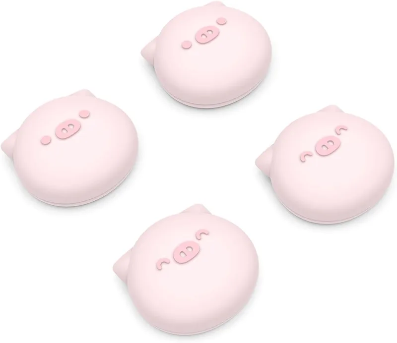 Tumgreppsskydd för ps5/ps4-kontroller,4 Silikon Joystickskydd för Xbox Serie X S,Analoga Joystick Caps för Switch Pro-Tjockis Gris