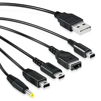 Mcbazel 5-i-1 USB-laddningskabel dataöverföringskabel för Nintendo DS