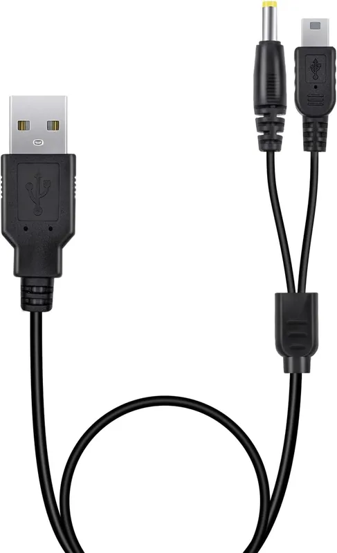 Mcbazel 2-i-1 USB-laddningskabel för PSP 1000/2000/3000/PS3