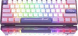 Womier 60 % procent tangentbord, WK61 mekaniskt RGB trådbundet speltangentbord
