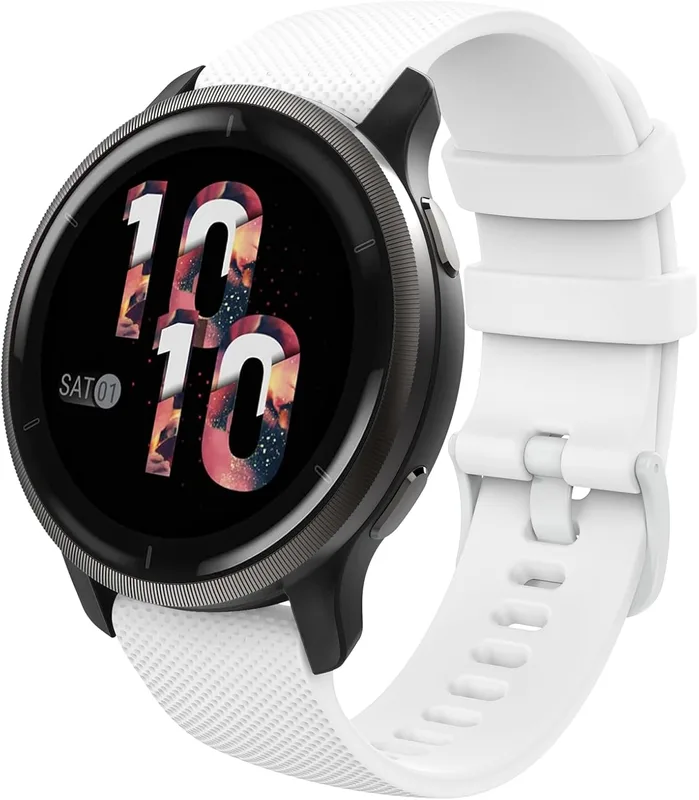MoKo Strap Compatible with Garmin Vivoactive 4S/Venu 4 41mm/3S/2S/Forerunner 265S/255S/255S Music/Vivomove 3S, 18mm Soft