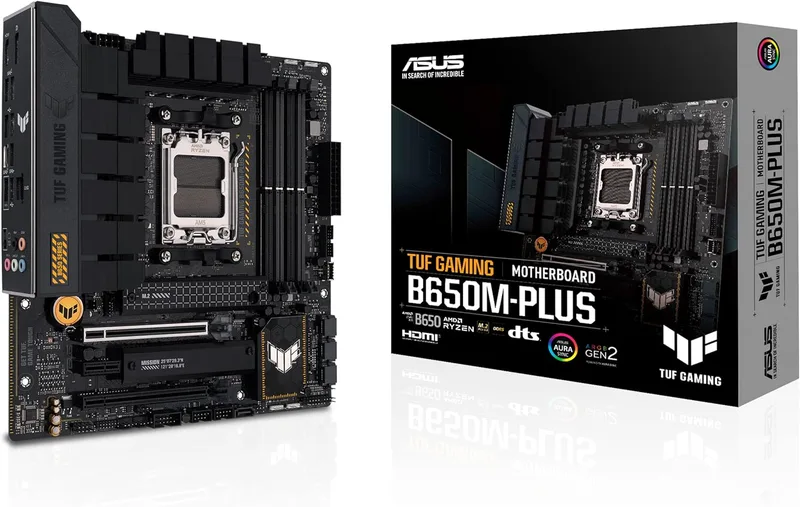 ASUS Moderkort TUF Gaming B650M-PLUS (AMD, AM5, DDR5, mATX)