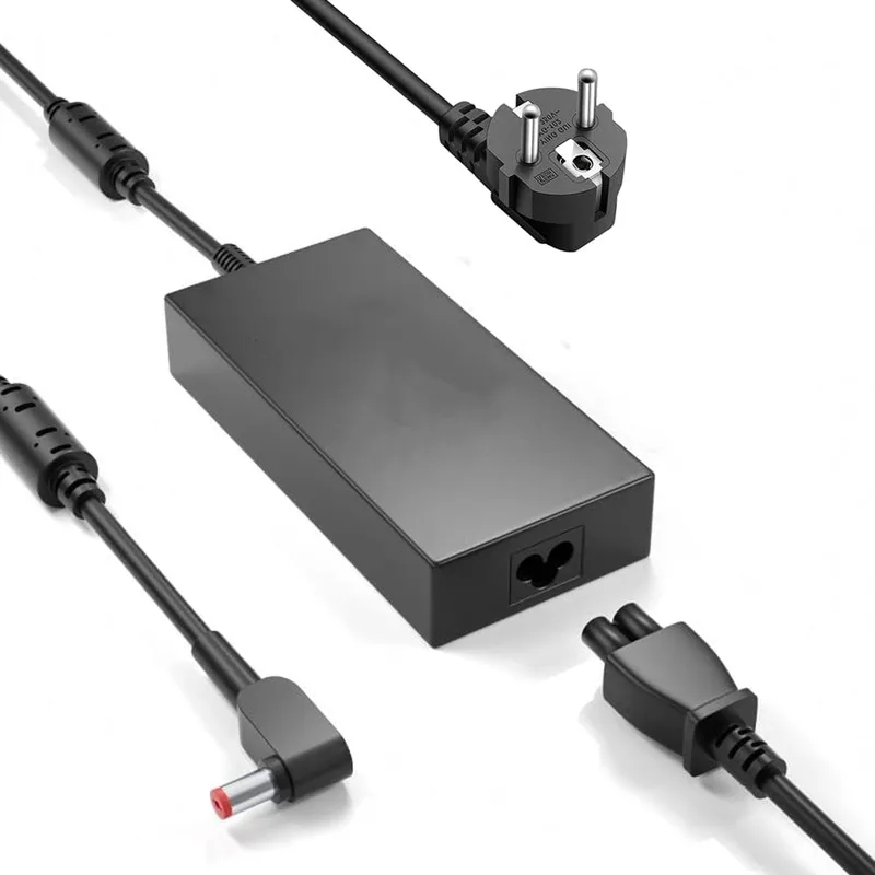 CHLOLMY TECH 180 W AC-laddaradapter lämplig för Acer Predator Helios 300 bärbar speldator PH315-51-78NP G3-571-77QK G3-571 G3-572 PH315-51 PH315-52 PH317-52 Acer Nitro 5 AN515-55-55E3 ADP-180MB K