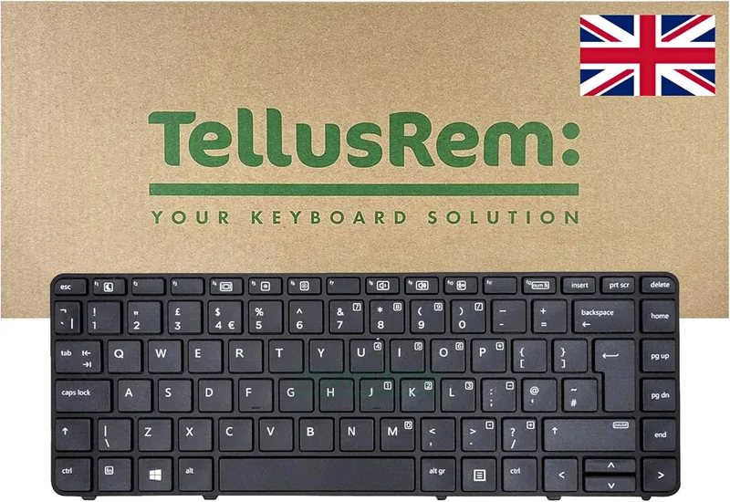 ersättande brittiskt icke-bakgrundsbelyst tangentbord för HP 430 G3, 430 G4, 440 G3, 440 G4, 445 G3, 640 G2, 645 G2