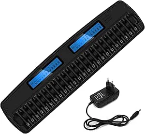 24 Bays Smart AA AAA Battery Charger