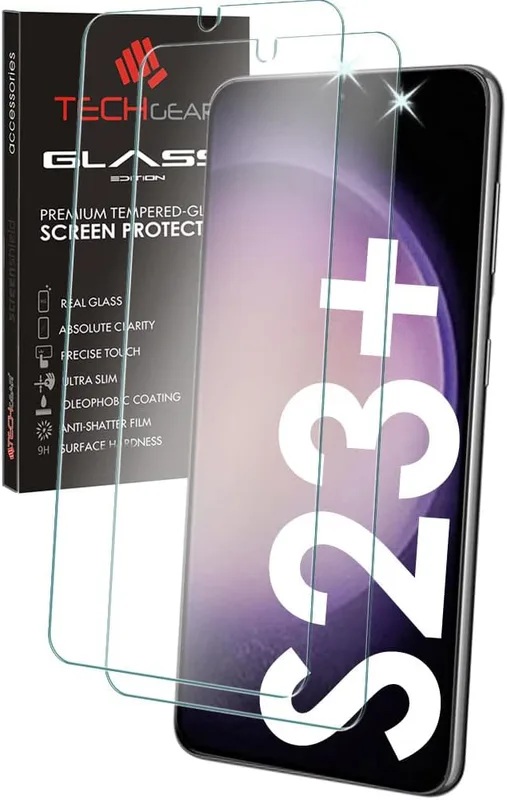 TECHGEAR GLASS Edition kompatibel med Samsung Galaxy S23 Plus/S23+ 5G