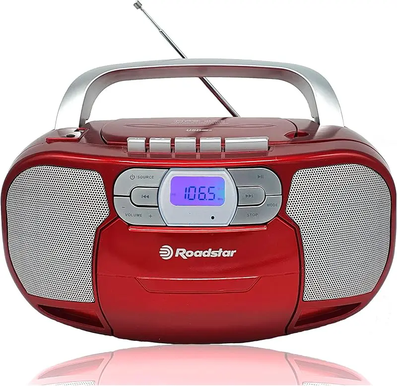 Roadstar RCR-4635UMP/RD Radio CD Bärbar Kassett