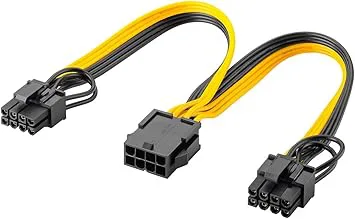 goobay 60 000 nätdel kabel 8-stifts uttag till dubbel 6+2 kontakt för PCIe