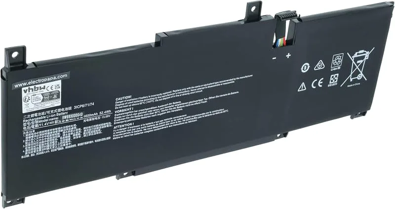 vhbw batteri kompatibelt med MSI Summit E14 A11SCST-078AU, A11SCST-081UK, A11SCST-082IT Notebook (4400 mAh, 11,4 V, Li-P