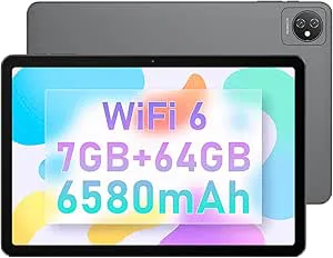 Blackview 10,1" TAB 8, Android 12, pekplatta, med 5G/2.4G, wifi 6 fyrkärnig, 7 GB RAM+64 GB ROM/TF 1 TB, 6 580 mAh batteri, 13 MP/BT5/dubbel låda 2-i-1 högtalare