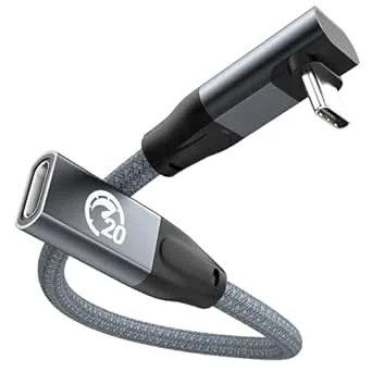 UseBean Rätvinkel USB C Förlängningskabel 0,3M, UseBean