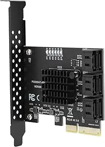 Pcie Sata Expansion Card Asm1166 4X Interface Expansion Card Pcie To 6Port Sata3.0 Hårddisk 6G Pcie3.0 Gen3 4X Interface Hub Adapter