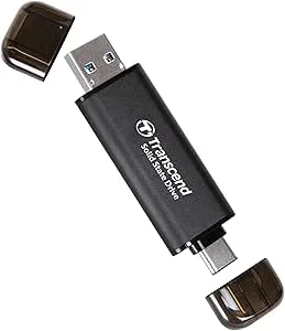 Transcend ESD300C 512G USB typ-C 10 Gbit/s bärbar SSD, PS4/PS5, kompatibel, blå